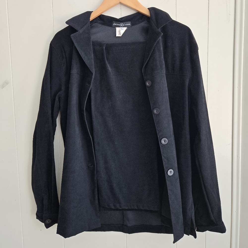 Sanctuary classic black velvet suit-Size L